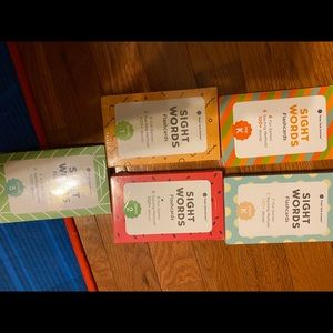 Sight word flash cards. Some never opened.